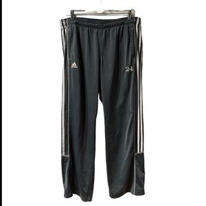 Adidas Men’s Large grey with white striped Athletic Y2K pants